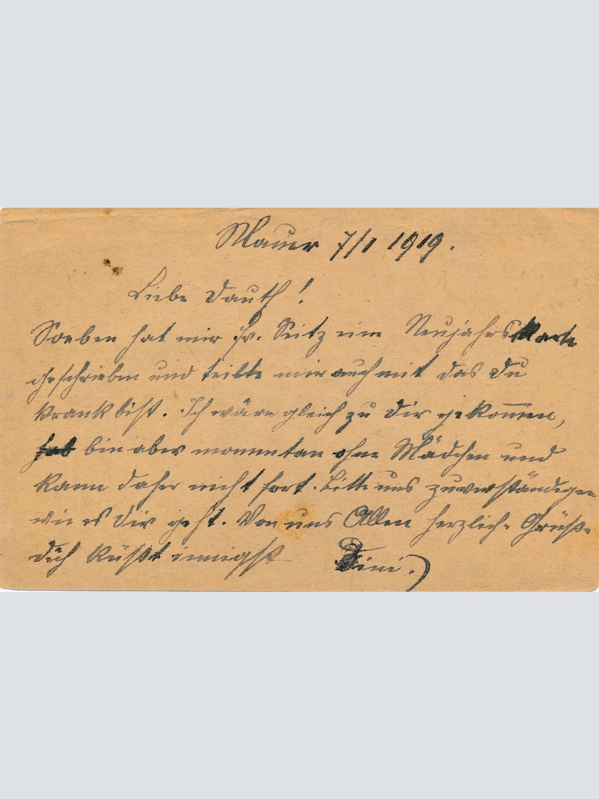 8 Heller Ganzsachen - Karte 1919 aus Maljer bei Wien (14378)