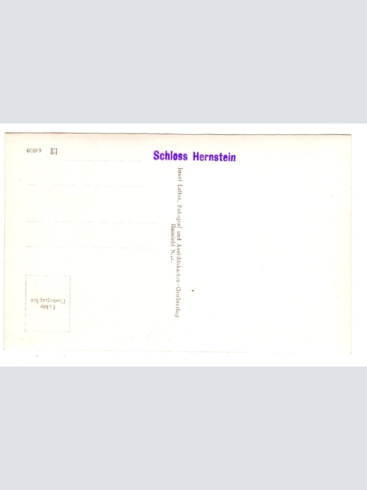 AK, Schloss - Hernstein, Niederösterreich, Ansichtskarte (S6097)