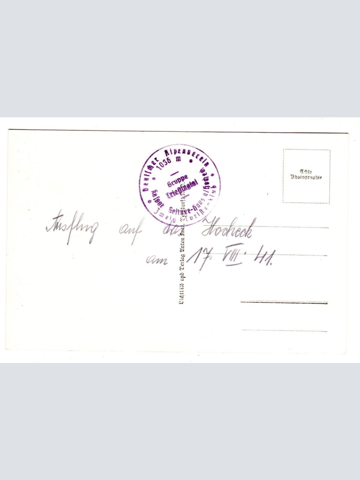 AK, Hocheck, Kaspar Geitner Haus, Niederösterreich, Ansichtskarte (S6100)