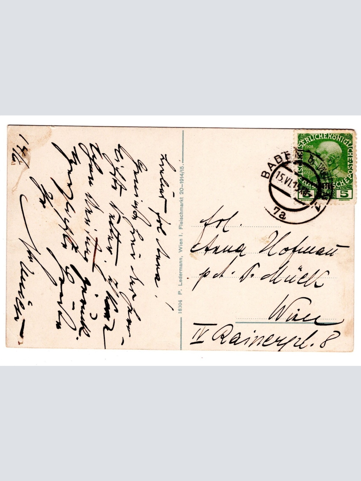 AK, Baden bei Wien, Pension Silvana, Niederösterreich, Ansichtskarte (S6166)