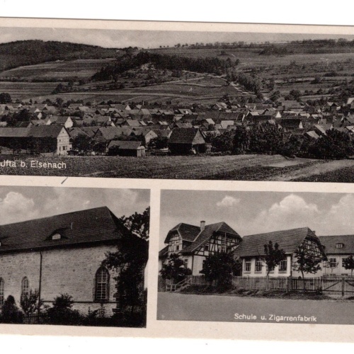 AK, Schule und Zigarrenfabrik, Eisenach, Thüringen, Ansichtskarte (S6178)