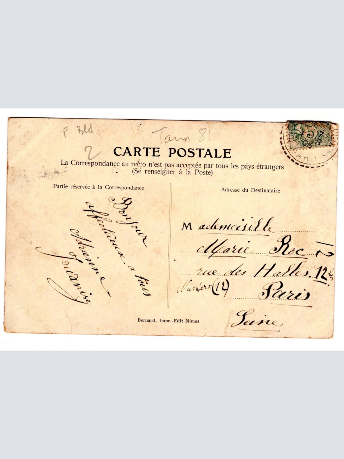 AK, Souvenir de Nages, Frankreich, Ansichtskarte (S6182)