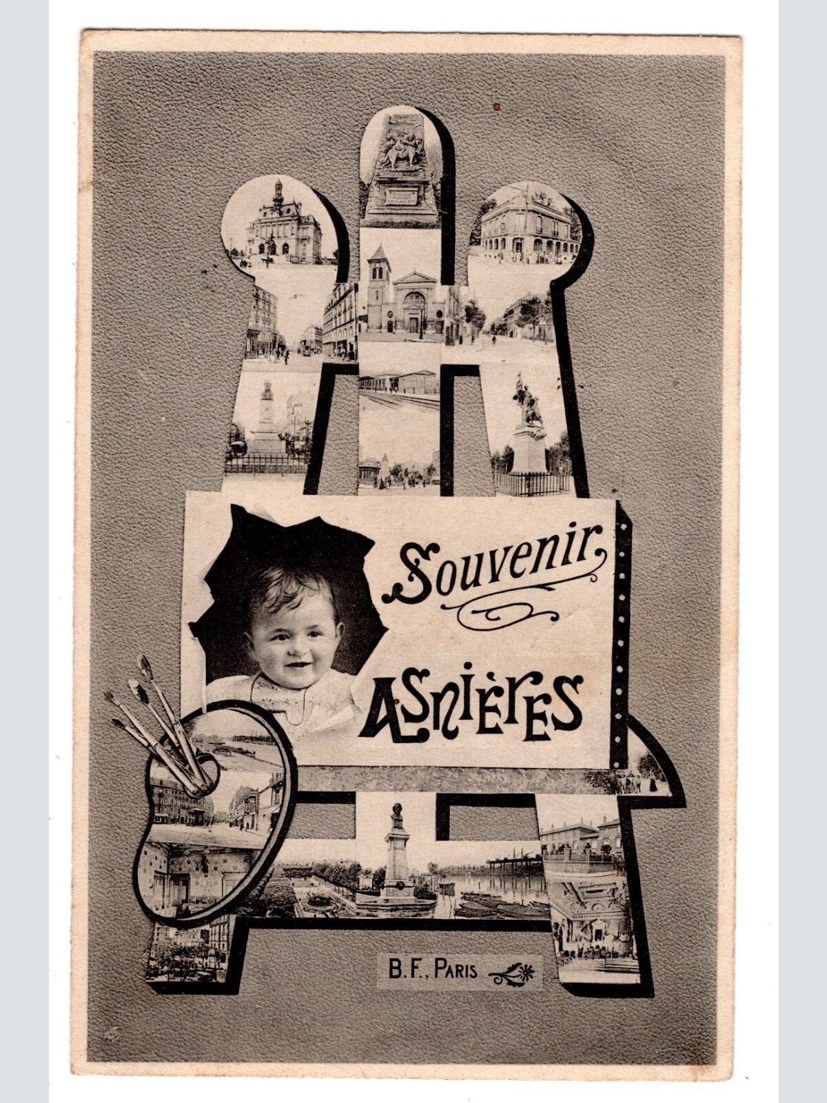 AK, Souvenir Asnières, Frankreich, Ansichtskarte (S6192)