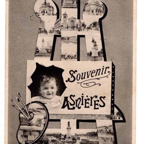 AK, Souvenir Asnières, Frankreich, Ansichtskarte (S6192)