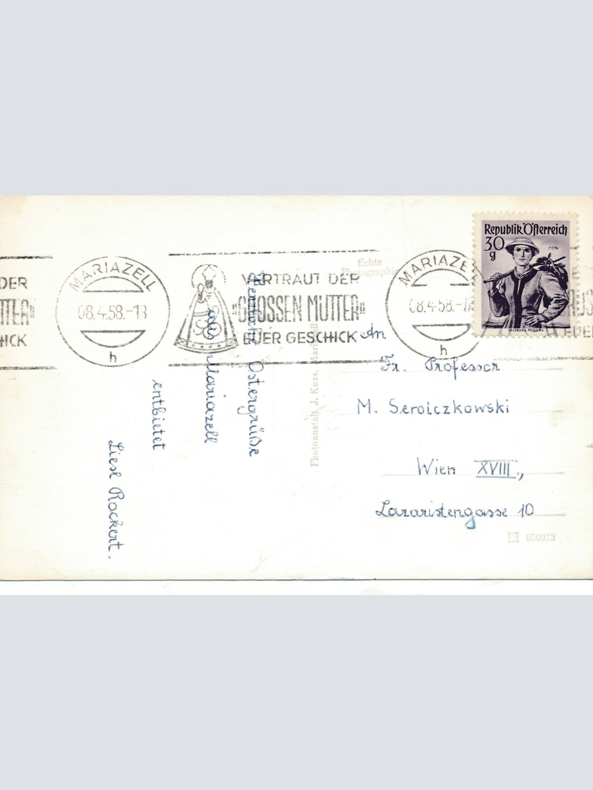 AK aus Mariazell im Winter Steiermark Ansichtskarte (14468)