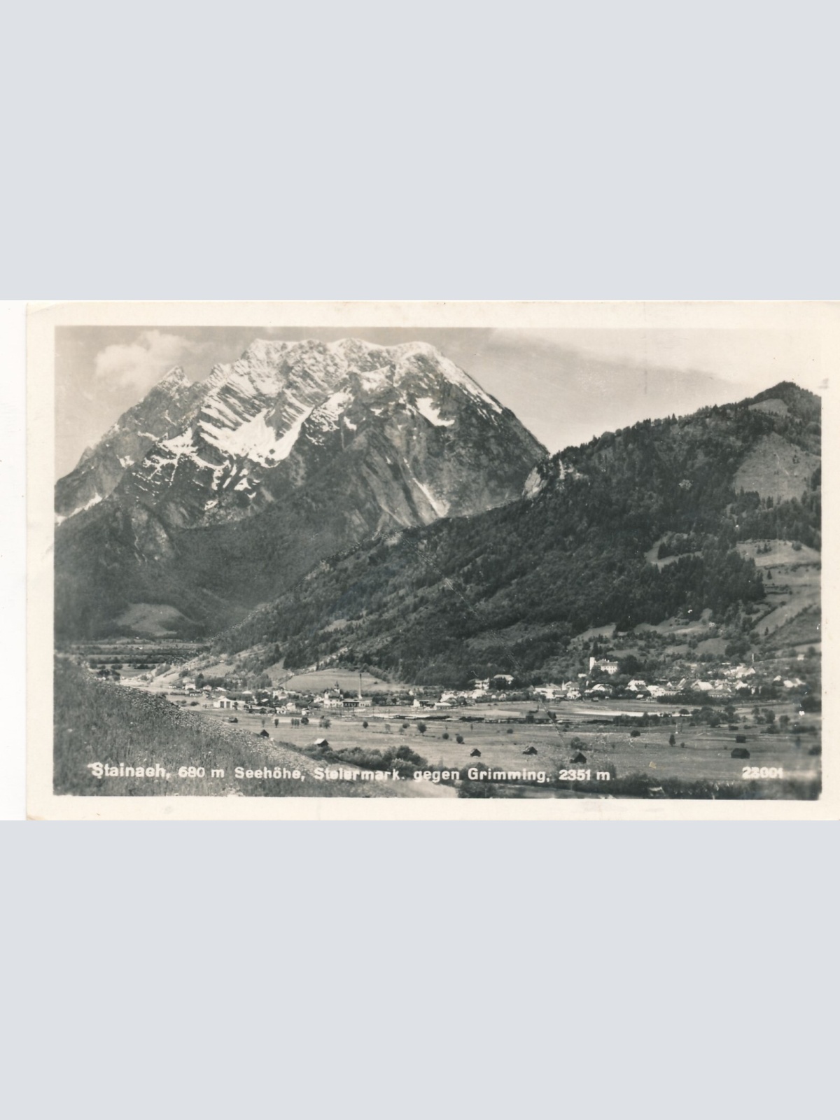 AK aus Stainach gegen Grimming Steiermark Ansichtskarte (14476)