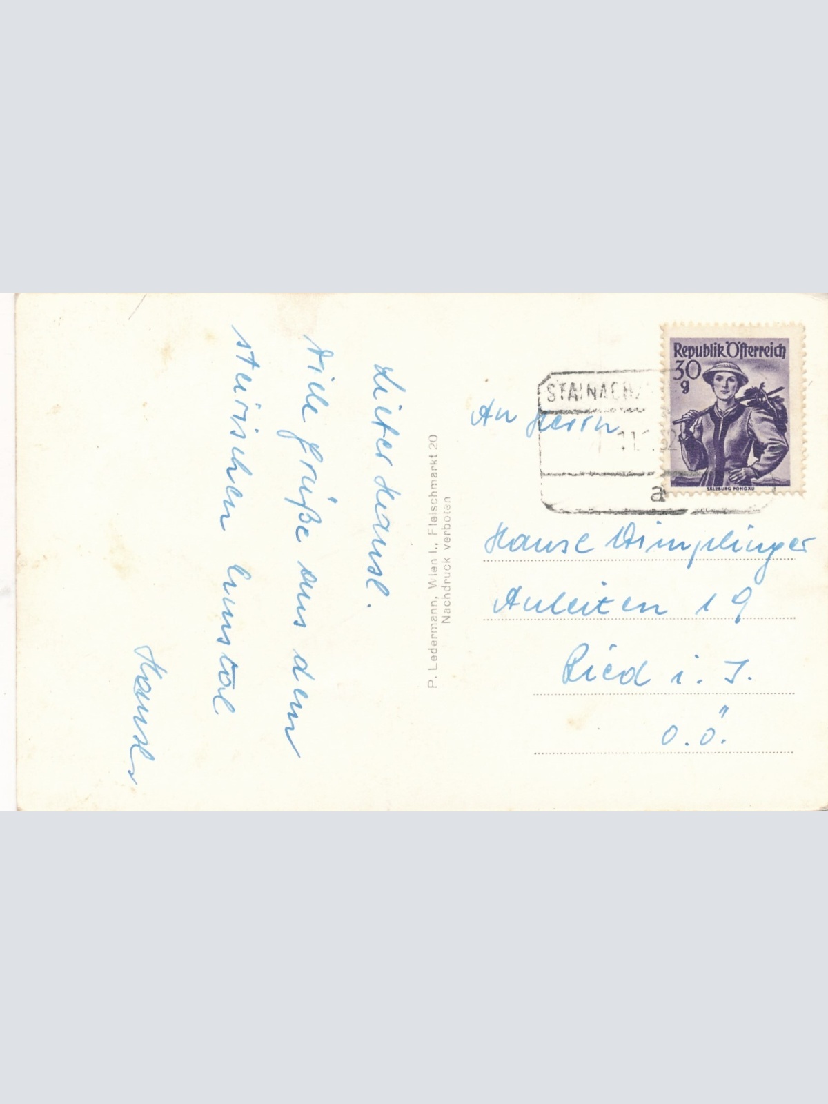 AK aus Stainach gegen Grimming Steiermark Ansichtskarte (14476)