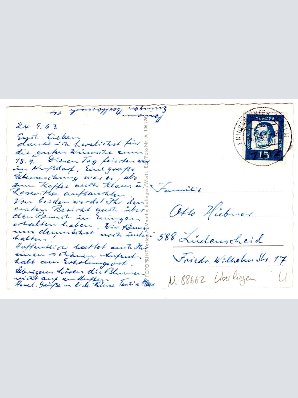 AK, Nussdorf am Bodensee, Baden-Württemberg, Ansichtskarte (S6282)