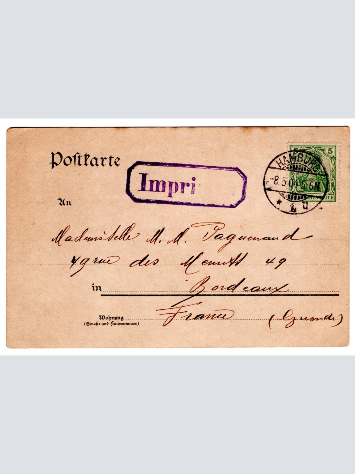 AK, Hamburg, Alter Jungfernstieg, Ansichtskarte (S6294)