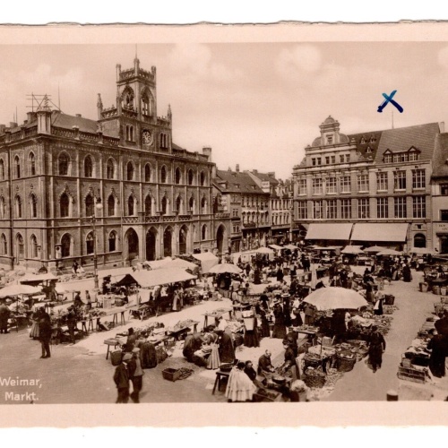 AK, Weimar, Markt, Thüringen, Ansichtskarte (S6308)