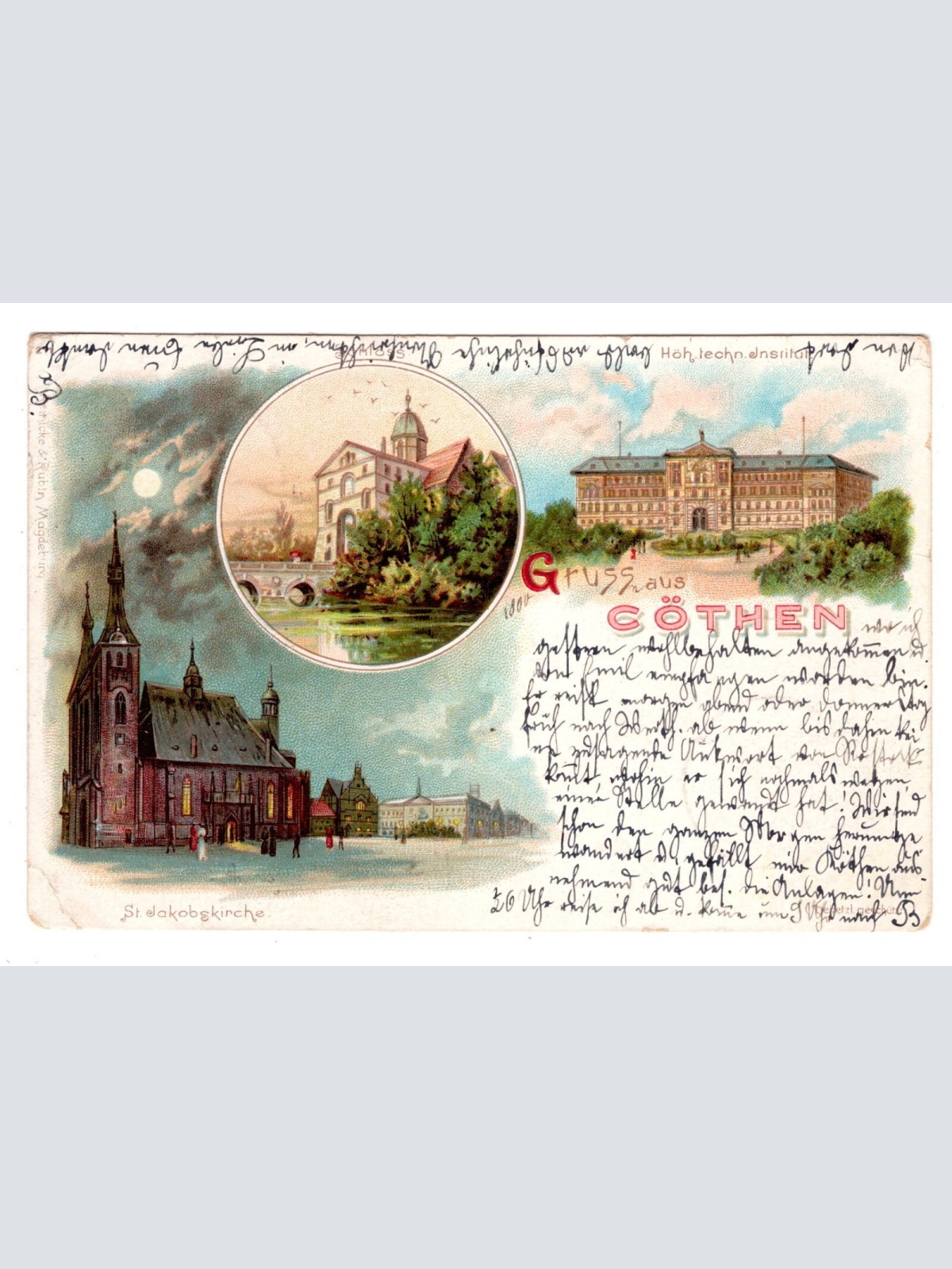 AK, Cöthen, St. Jakobskirche, Sachsen-Anhalt, Ansichtskarte (S6314)