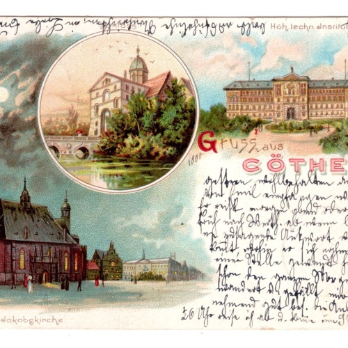 AK, Cöthen, St. Jakobskirche, Sachsen-Anhalt, Ansichtskarte (S6314)