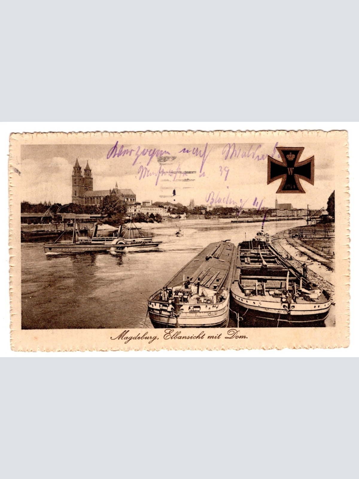 AK, Magdeburg, Dom mit Elbansicht, Sachsen-Anhalt, Ansichtskarte (S6324)