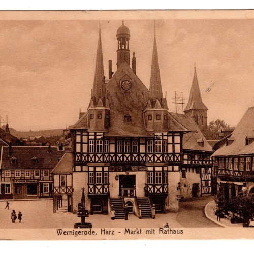 AK, Wernigerode, Rathaus, Marktplatz, Sachsen-Anhalt, Ansichtskarte (S6329)
