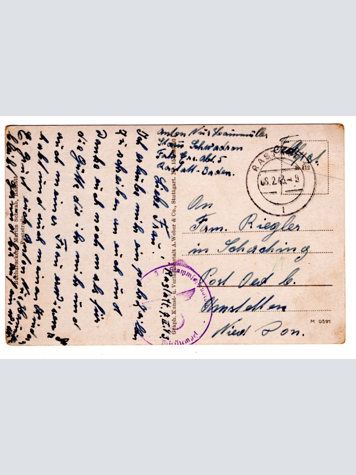 AK, Rastatt, Baden-Württemberg, Ansichtskarte (S6334)