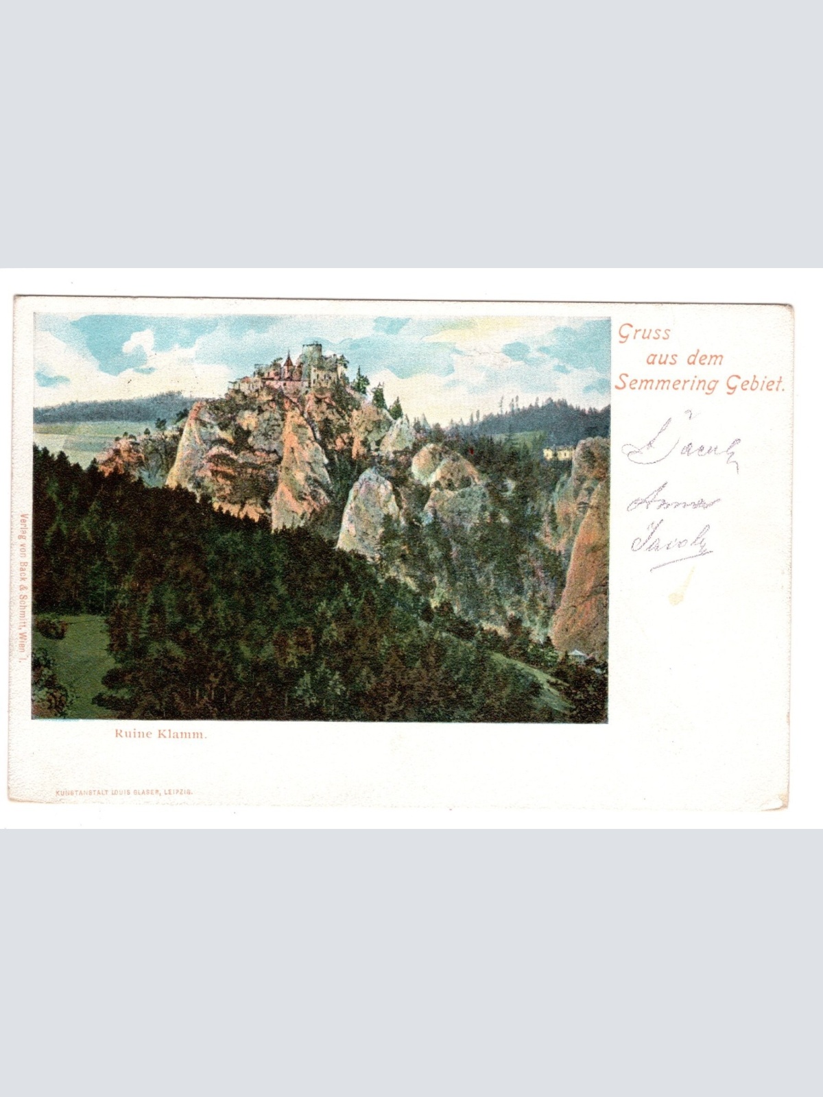 AK, Semmering Gebiet, Niederösterreich, Ansichtskarte (S6392)