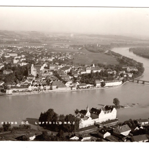 AK, Schärding, Luftbild Nr. 2, Oberösterreich, Ansichtskarte (S6404)