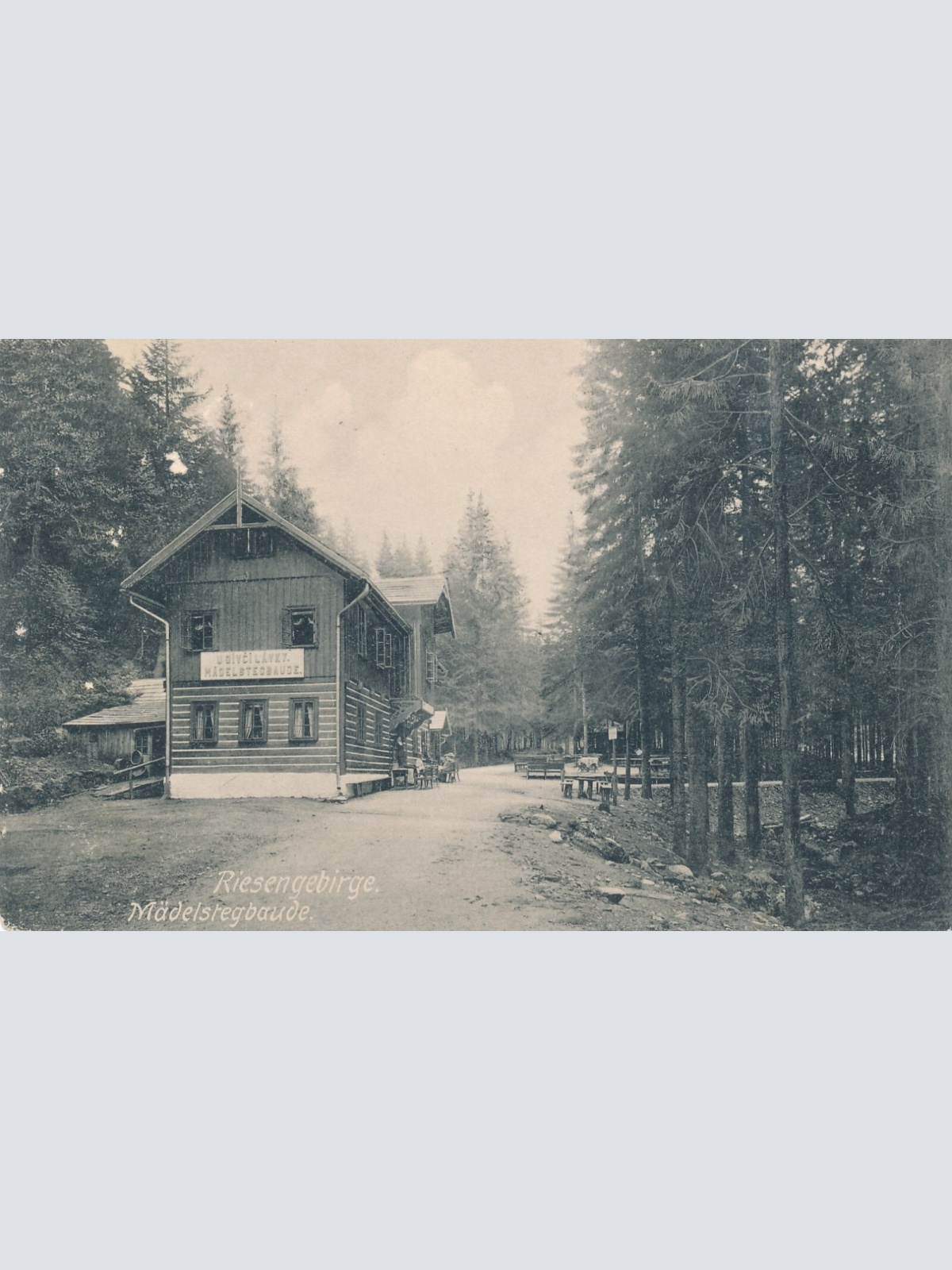 AK vom Riesengebirge Mädelstregbaude Tschechoslowakei Ansichtskarte (14332)