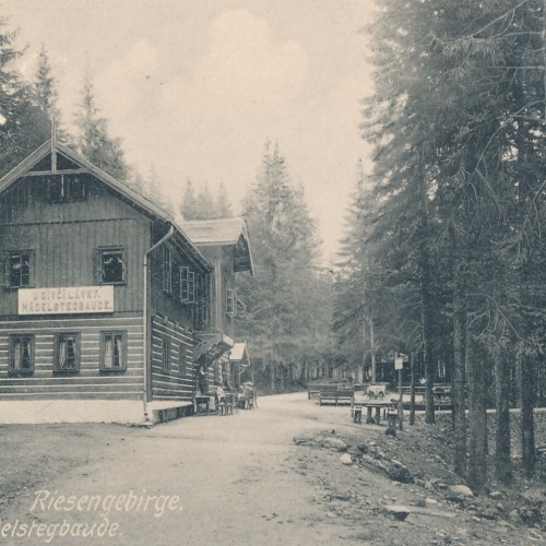 AK vom Riesengebirge Mädelstregbaude Tschechoslowakei Ansichtskarte (14332)