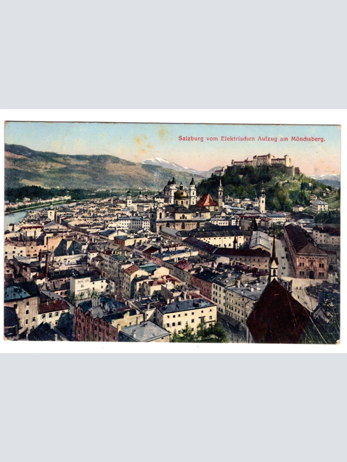 AK, Salzburg vom Elektrischen Aufzug am Mönchsberg, Ansichtskarte (S6551)