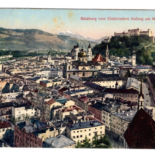 AK, Salzburg vom Elektrischen Aufzug am Mönchsberg, Ansichtskarte (S6551)