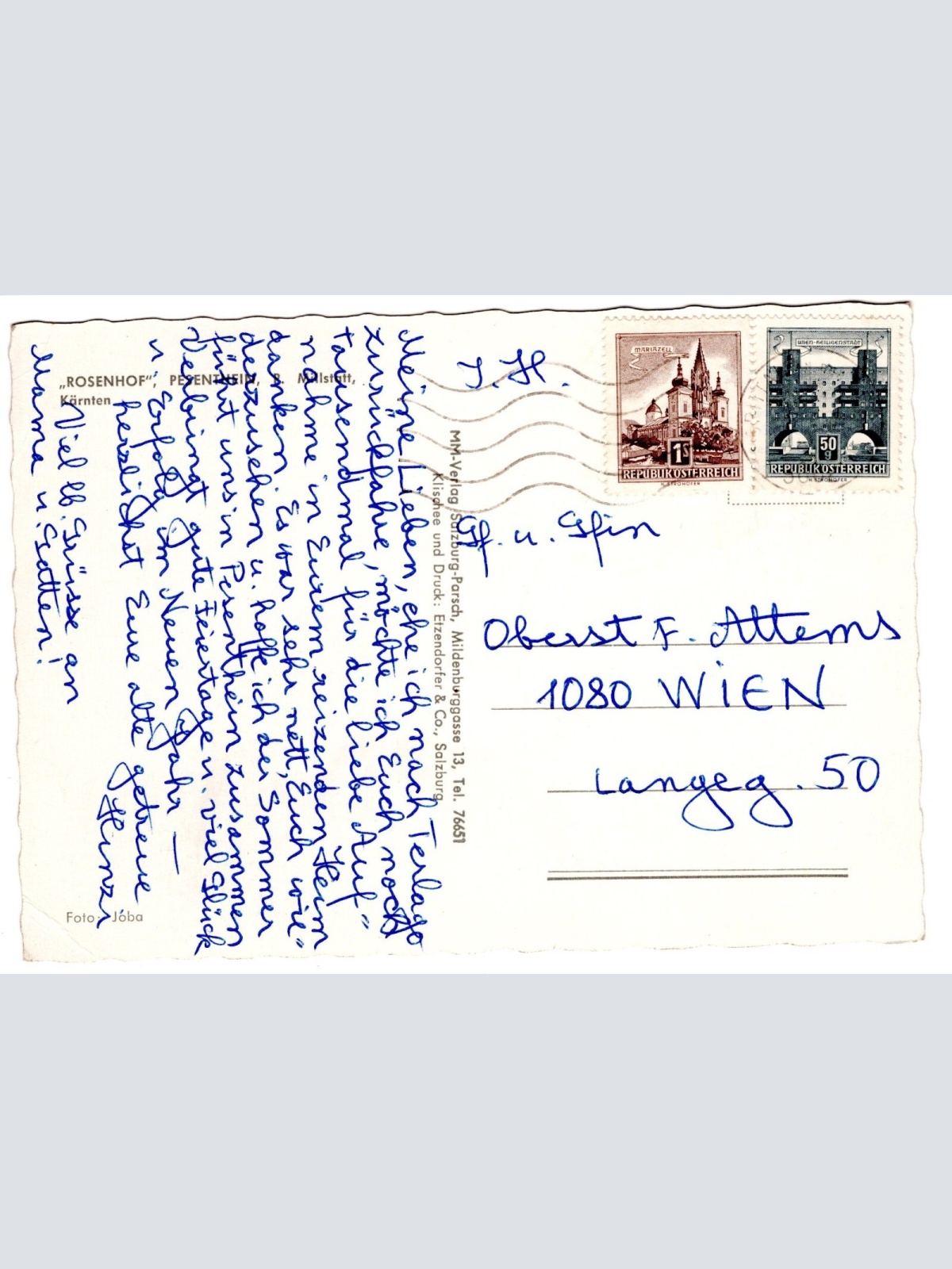 AK, Millstatt, Rosenhof, Kärnten, Ansichtskarte (S6580)