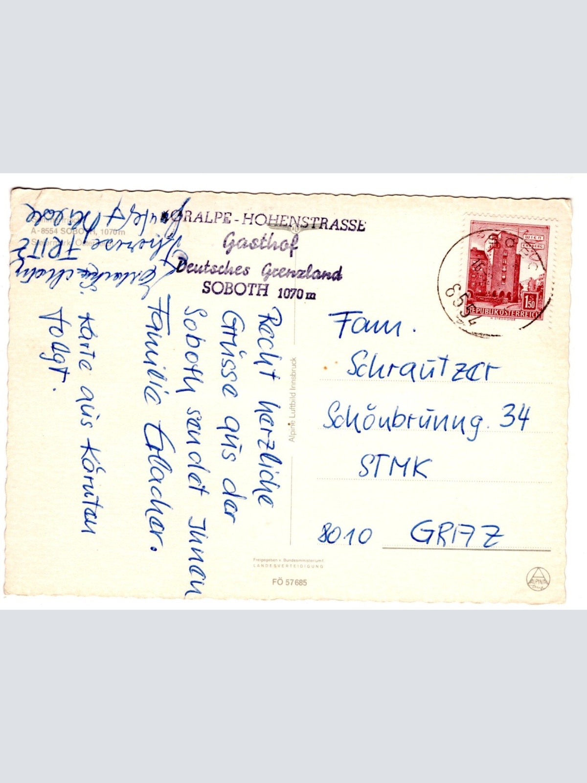 AK, Soboth, Steiermark, Ansichtskarte (S6591)