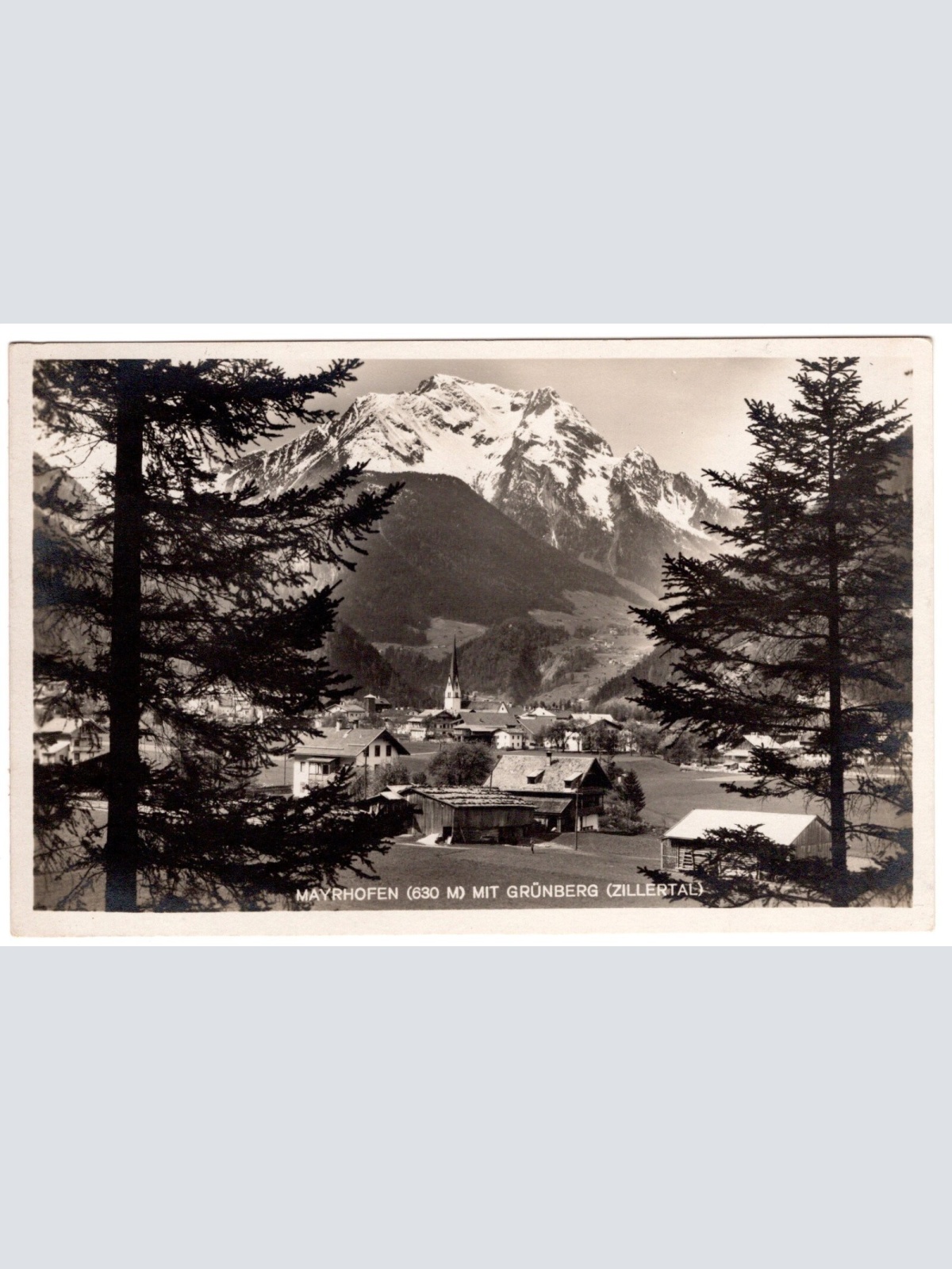 AK, Mayrhofen mit Grünberg, Tirol, Ansichtskarte (S6619)