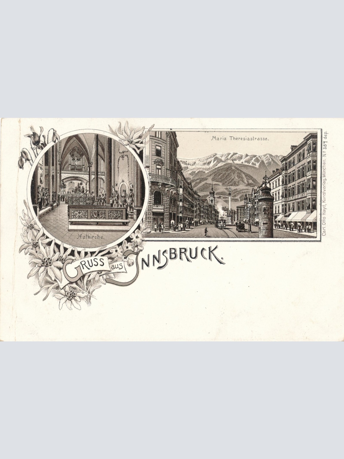 Litho - Karte gruss aus Innsbruck Tirol Ansichtskarte (14353)