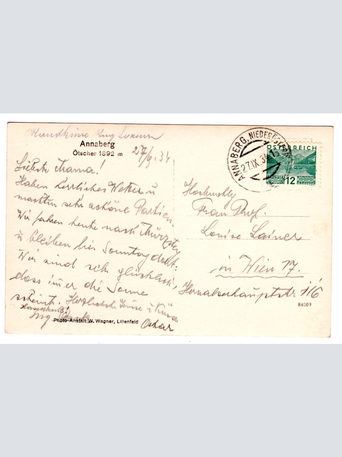 AK, Annaberg, Ötscher, Niederösterreich, Ansichtskarte (S6686)