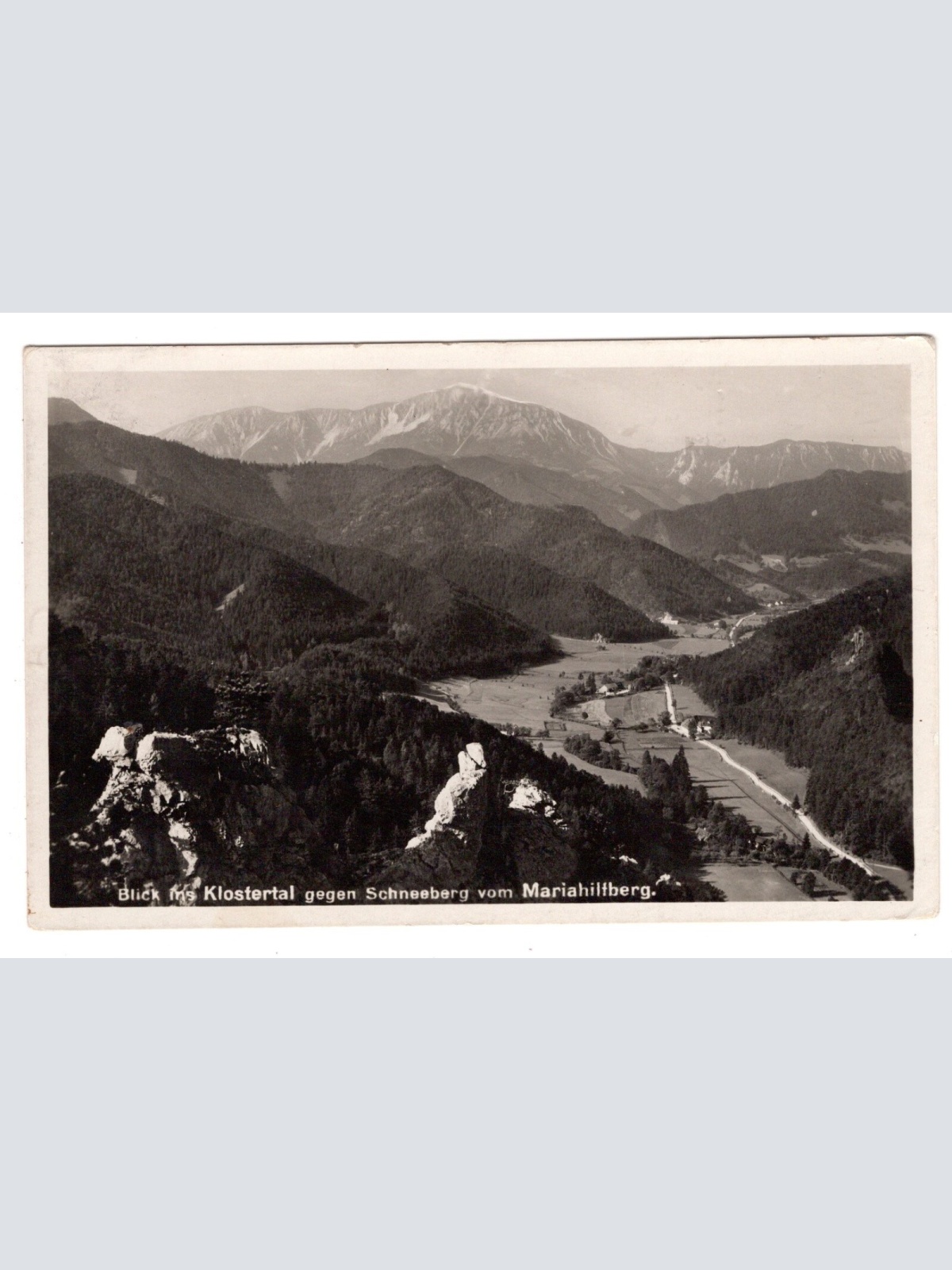 AK, Klostertal gegen Schneeberg, Niederösterreich, Ansichtskarte (S6687)