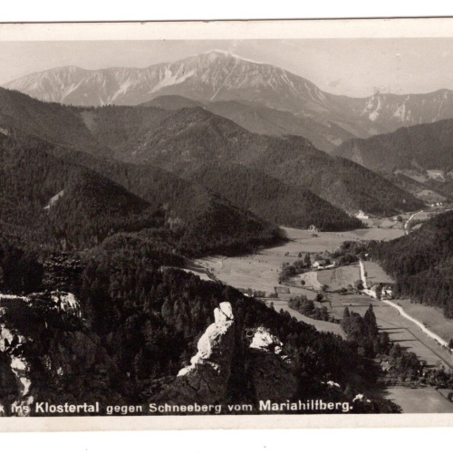 AK, Klostertal gegen Schneeberg, Niederösterreich, Ansichtskarte (S6687)