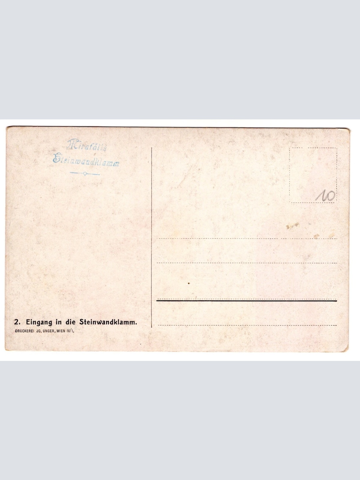 AK, Eingang in die Steinwandklamm, Niederösterreich, Ansichtskarte (S6712)