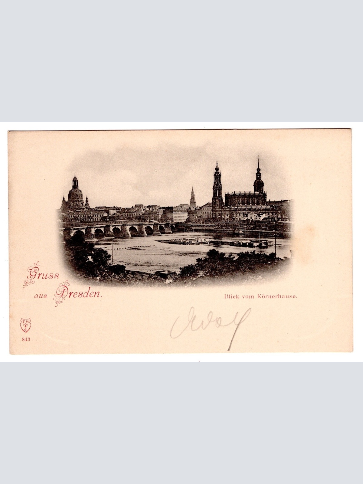 AK, Blick vom Körnerhause, Dresden, Sachsen, Ansichtskarte (S6777)