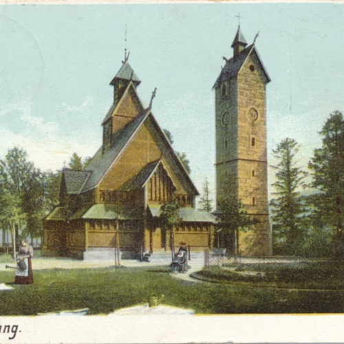 AK von der Kirche Wang im Riesengebirge Polen Ansichtskarte (14390)