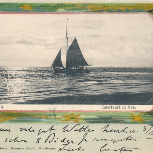 AK aus Norderney mit Segelbot Niedersachsen Ansichtskarte (14383)
