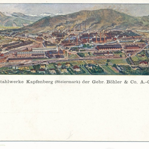 AK aus Kapfenberg Stahlwerke der Gebr Böhler Steiermark Ansichtskarte (14410)