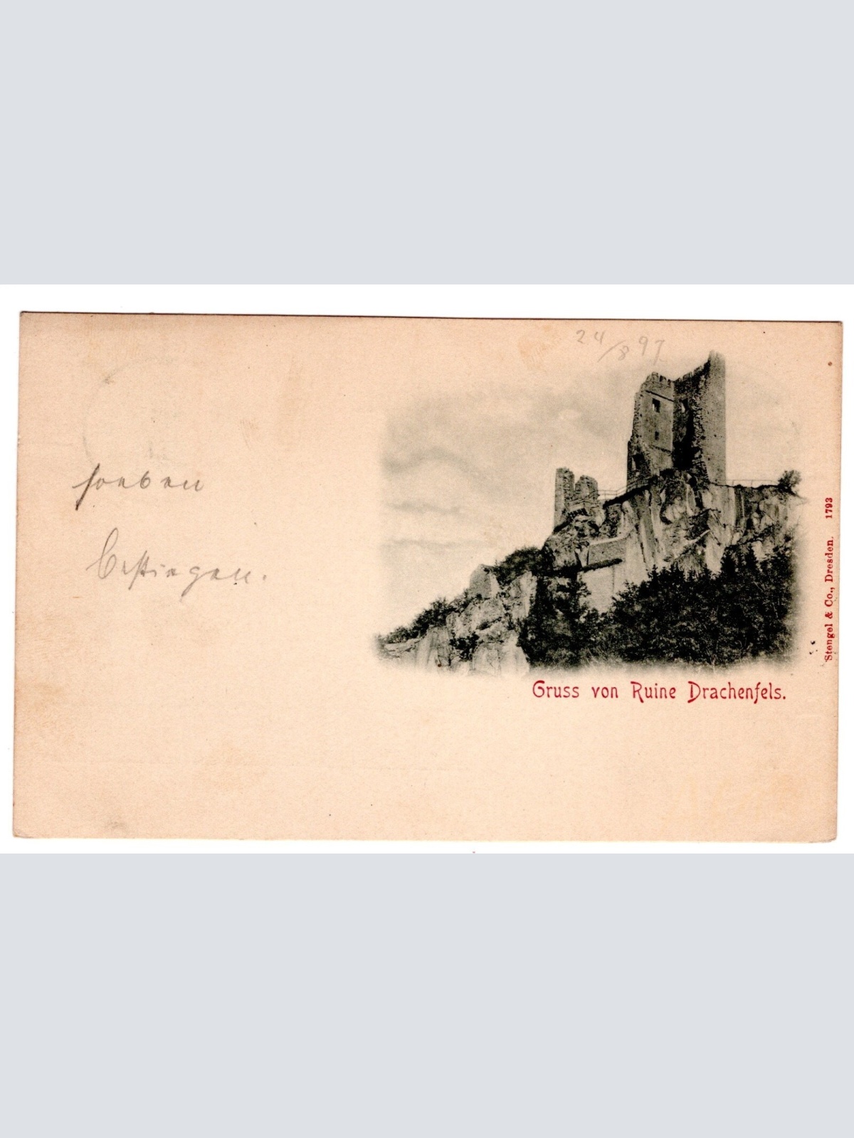AK, Ruine Drachenfels, Königswinter, Nordrhein-Westfalen, Ansichtskarte (S6789)