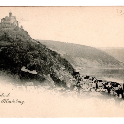 AK, Braubach und die Marksburg, Rheinland-Pfalz, Ansichtskarte (S6792)