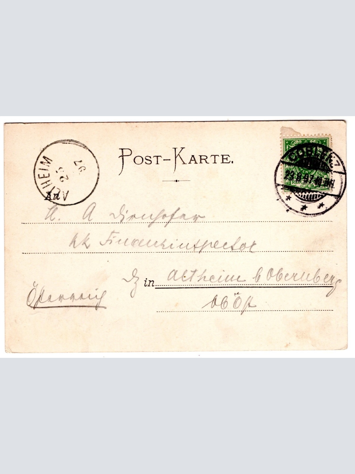 AK, Schloss Stolzenfels u. Oberlahnstein, Rheinland-Pfalz, Ansichtskarte (S6793)