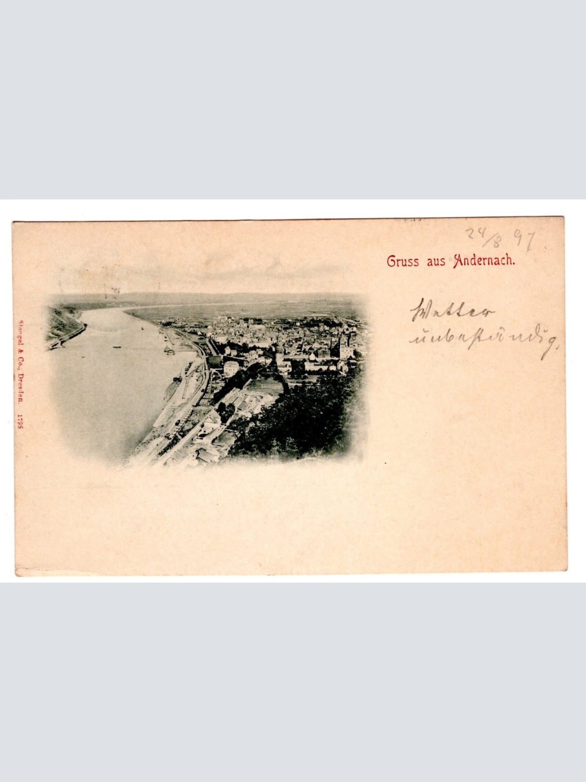 AK, Gruß aus Andernach, Rheinland-Pfalz, Ansichtskarte (S6807)