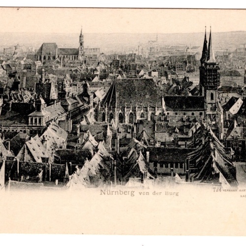 AK, Nürnberg von der Burg, Bayern, Ansichtskarte (S6813)