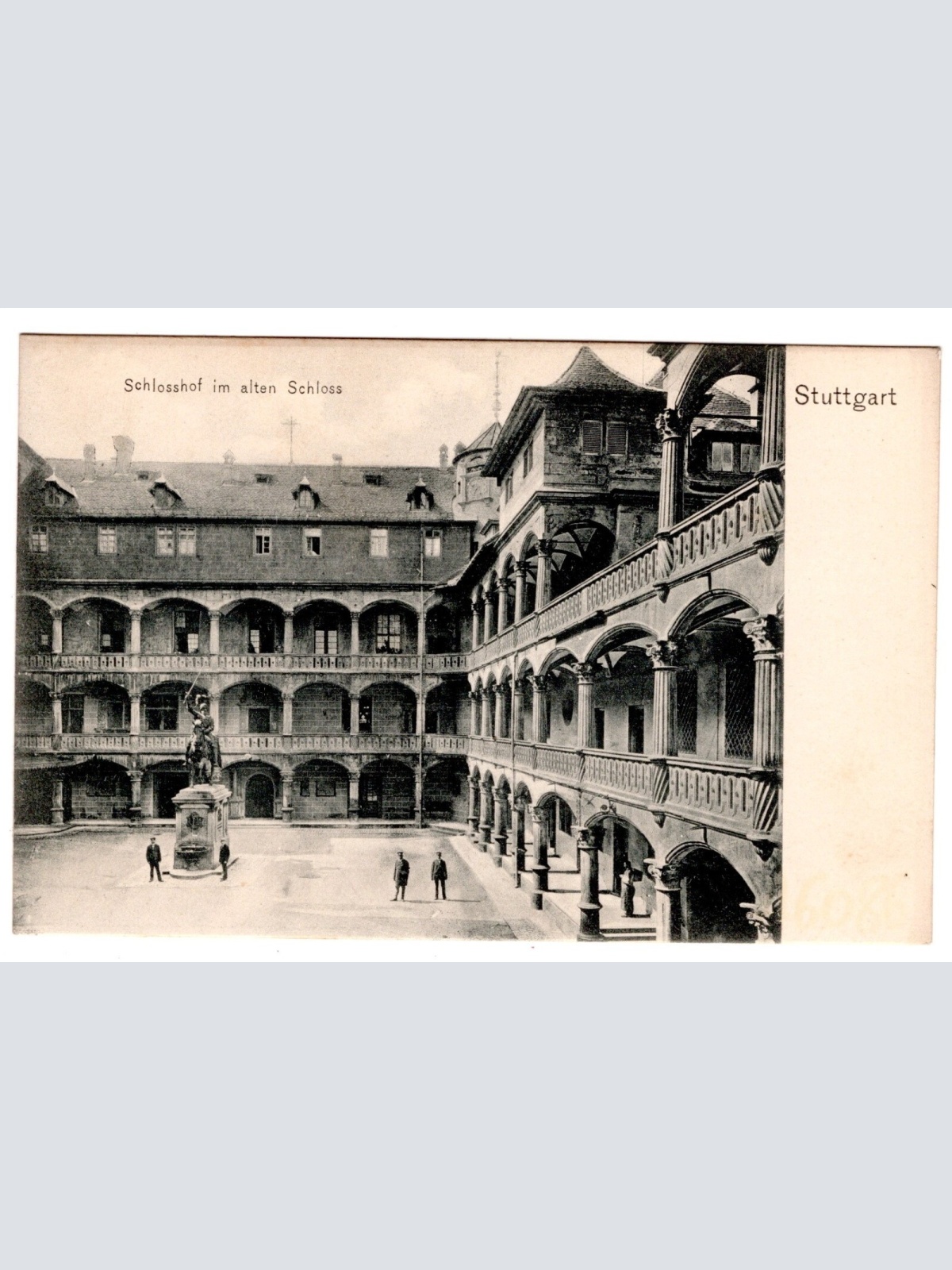AK, Stuttgart, Schlosshof, Baden-Württemberg, Ansichtskarte (S6825)