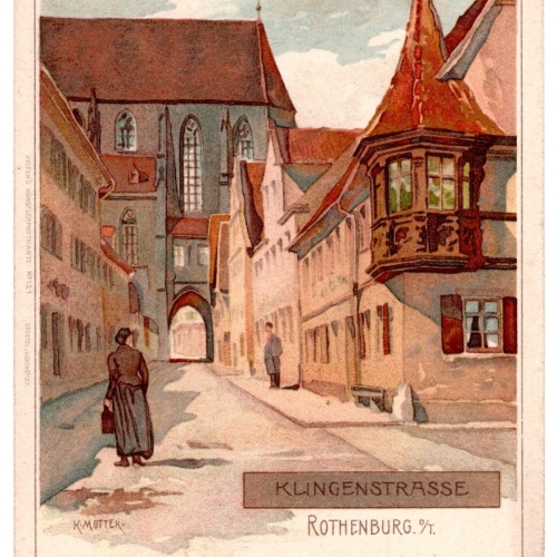AK, Rothenburg ob der Tauber, Klingenstraße, Bayern, Ansichtskarte (S6834)