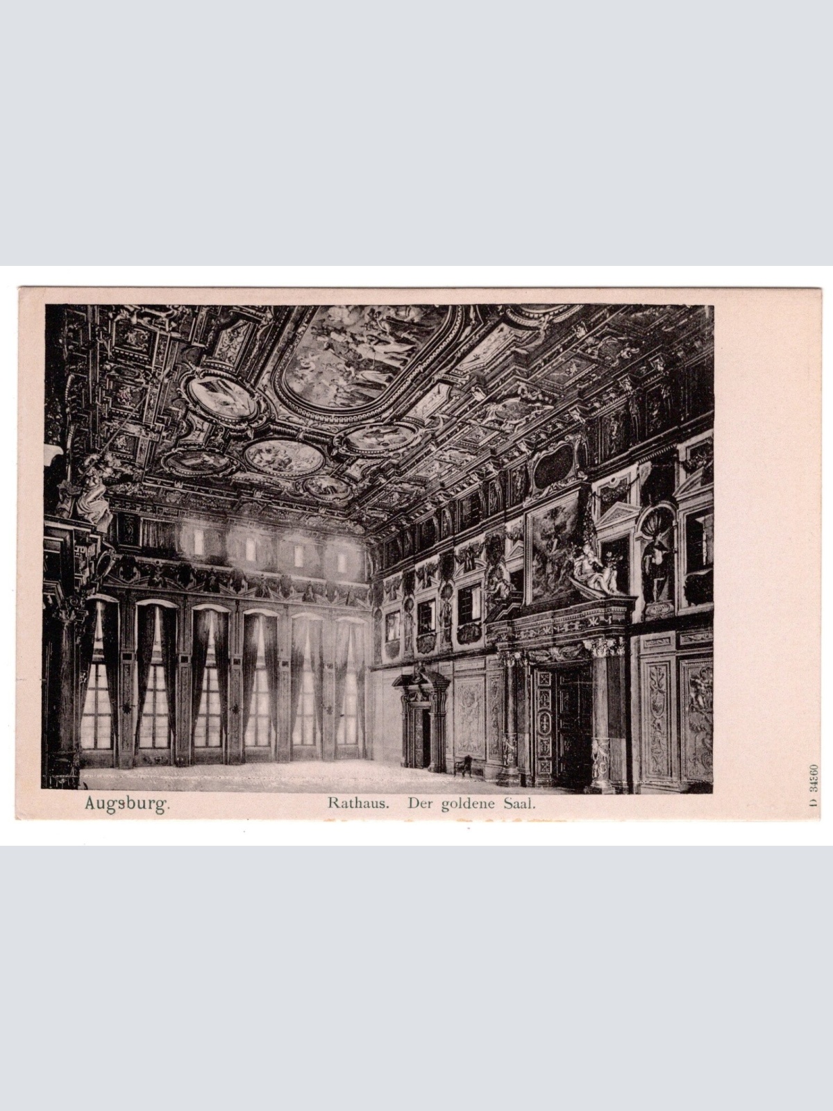 AK, Augsburg, Rathaus, der goldene Saal, Bayern, Ansichtskarte (S6841)