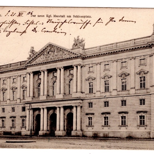 AK, Berlin, der neue Kgl. Marstall am Schlossplatz, Ansichtskarte (S6871)