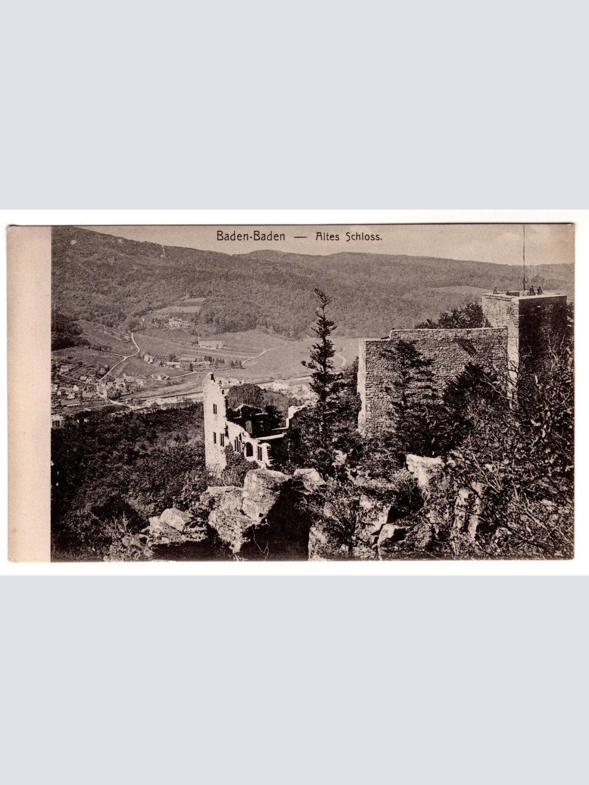 AK, Baden-Baden, Altes Schloss, Baden-Württemberg, Ansichtskarte (S6893)