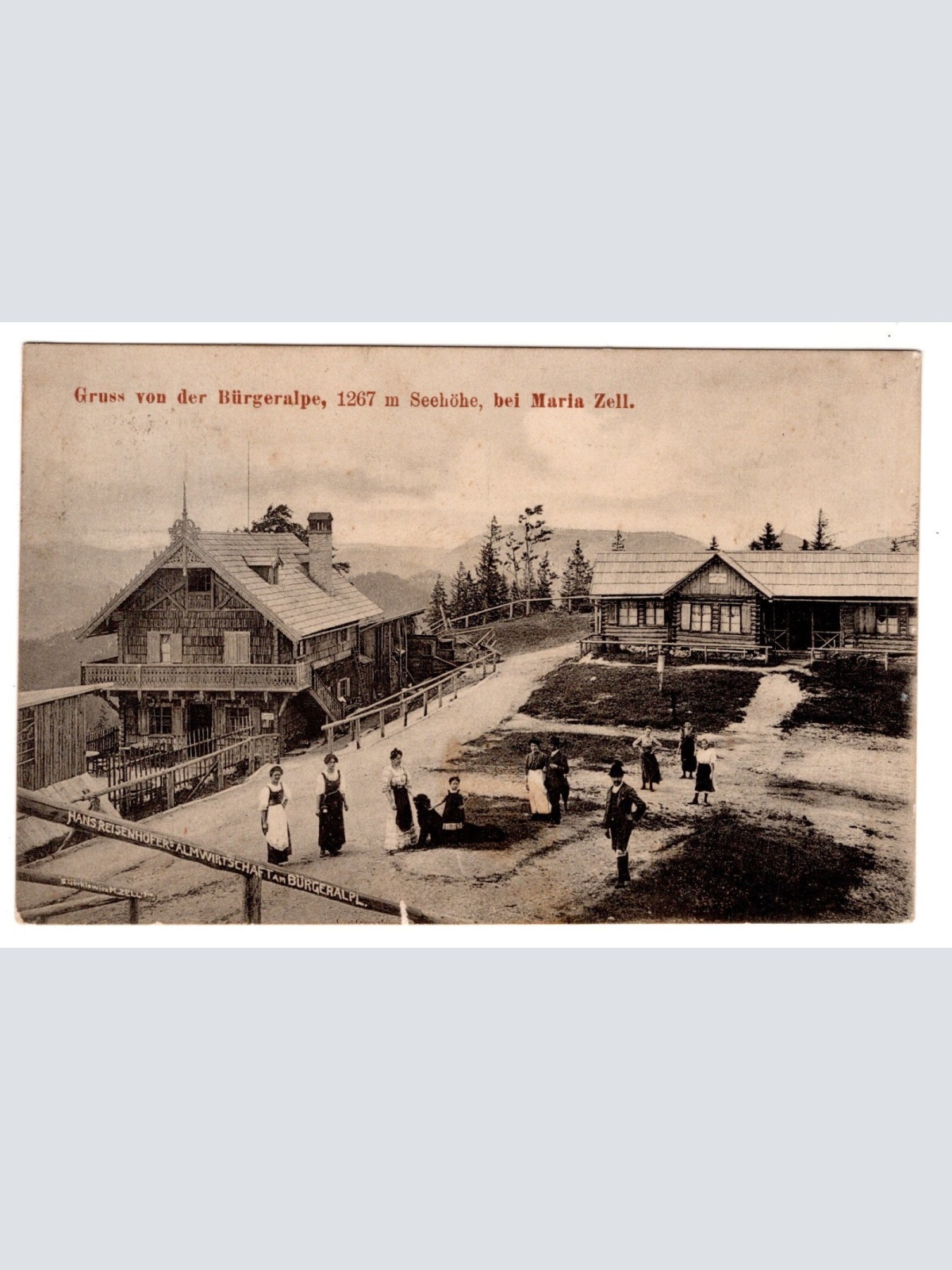 AK, Gruß von der Bürgeralpe bei Mariazell, Steiermark, Ansichtskarte (S6939)