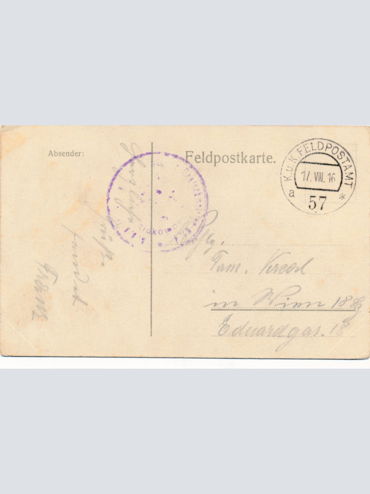 K. u. K. Feldpostamt Nr. 57 (14423)