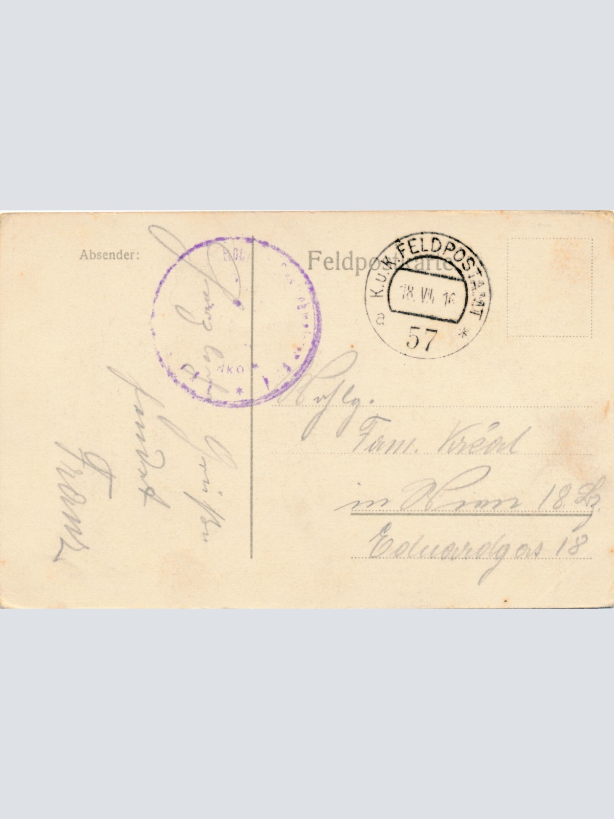 K. u. K. Feldpostamt Nr. 57 Soldaten beim Sport (14421)